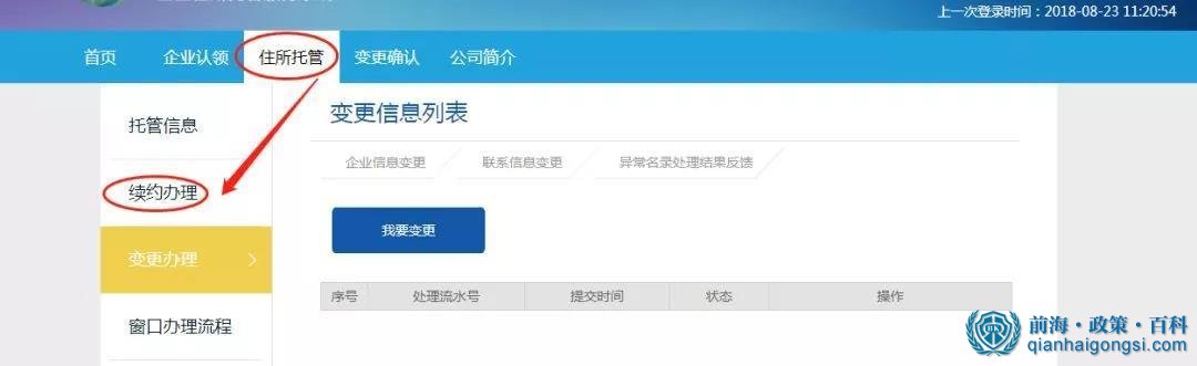 地址續約信息填報流程